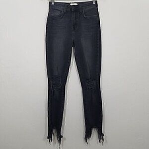 L'AGENCE High Rise Stretch Distressed Jeans Size 25